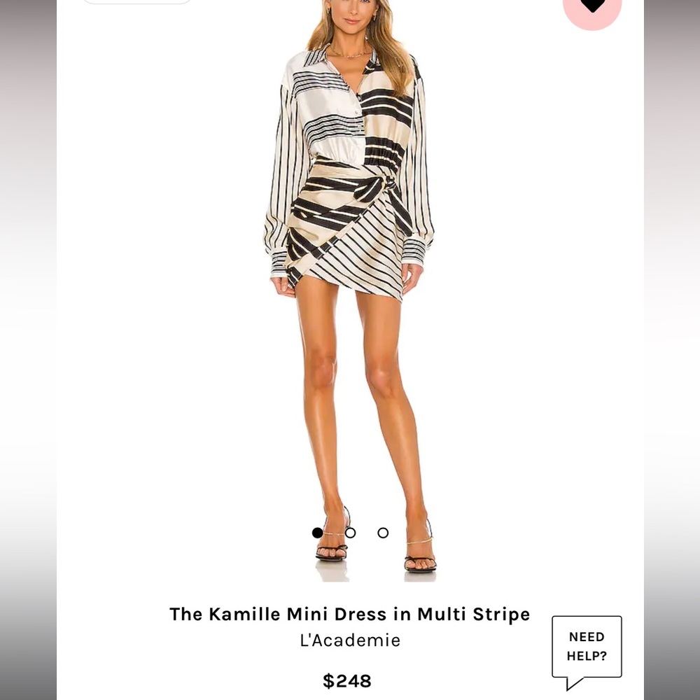 WORN ONE TIME L’academie the Kamille mini dress